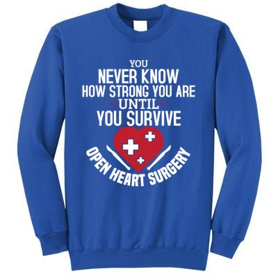 I Survived Open Heart Surgery Funny Gift Recovery Gift Sweatshirt