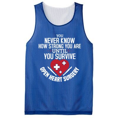 I Survived Open Heart Surgery Funny Gift Recovery Gift Mesh Reversible Basketball Jersey Tank