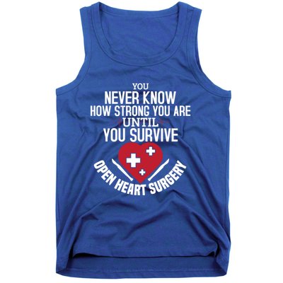 I Survived Open Heart Surgery Funny Gift Recovery Gift Tank Top