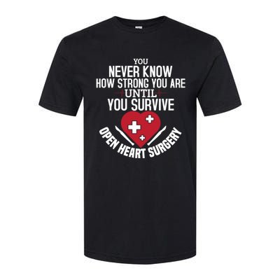 I Survived Open Heart Surgery Funny Gift Recovery Gift Softstyle CVC T-Shirt