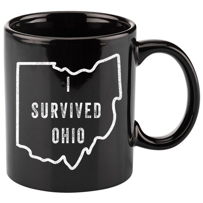 I Survived Ohio Meme 11oz C Handle Ceramic Mug
