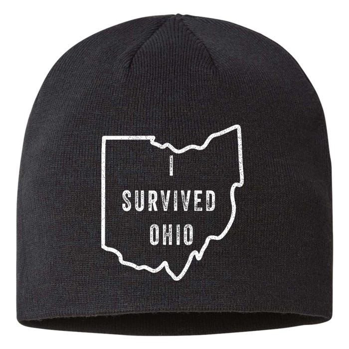 I Survived Ohio Meme Sustainable Beanie