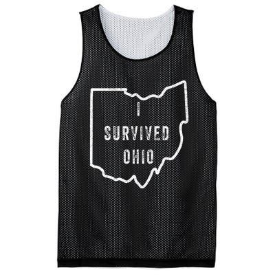 I Survived Ohio Meme Mesh Reversible Basketball Jersey Tank