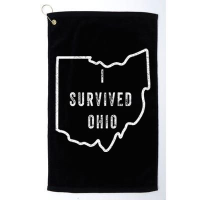 I Survived Ohio Meme Platinum Collection Golf Towel