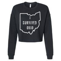 I Survived Ohio Meme Cropped Pullover Crew