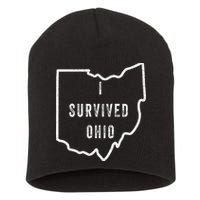 I Survived Ohio Meme Short Acrylic Beanie