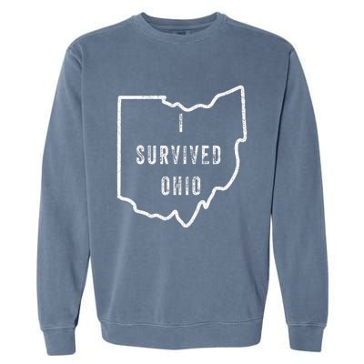 I Survived Ohio Meme Garment-Dyed Sweatshirt