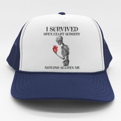 I Survived Open Heart Surgery Survivor Gift Trucker Hat