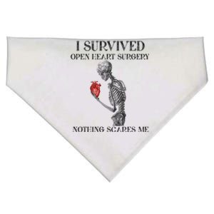 I Survived Open Heart Surgery Survivor Gift USA-Made Doggie Bandana