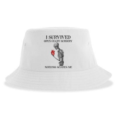 I Survived Open Heart Surgery Survivor Gift Sustainable Bucket Hat