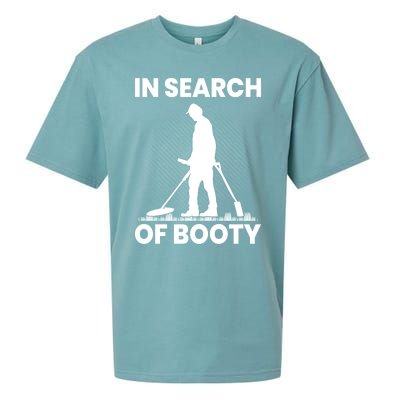 In Search Of Booty Funny Metal Hunting Detector Dad Grandpa Gift Sueded Cloud Jersey T-Shirt