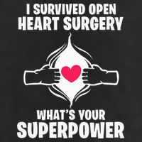I Survived Open Heart Surgery Bypass Operation Recovery 7 Panel Mesh Trucker Snapback Hat