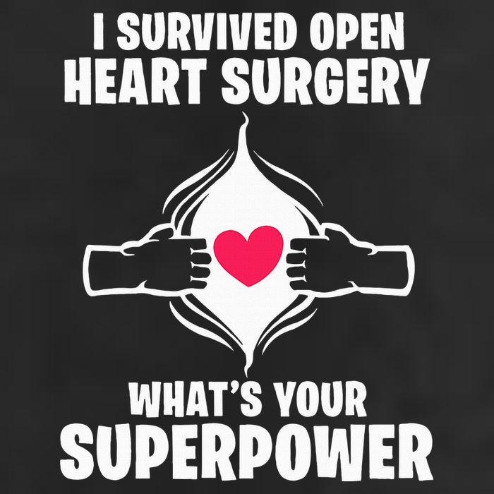 I Survived Open Heart Surgery Bypass Operation Recovery 7 Panel Mesh Trucker Snapback Hat