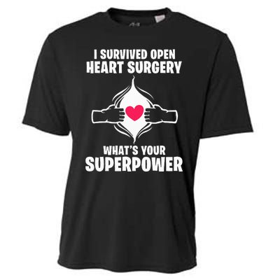 I Survived Open Heart Surgery Bypass Operation Recovery Cooling Performance Crew T-Shirt