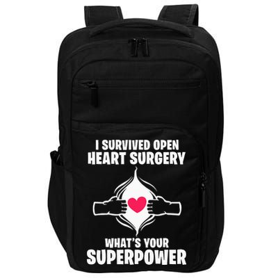 I Survived Open Heart Surgery Bypass Operation Recovery Impact Tech Backpack