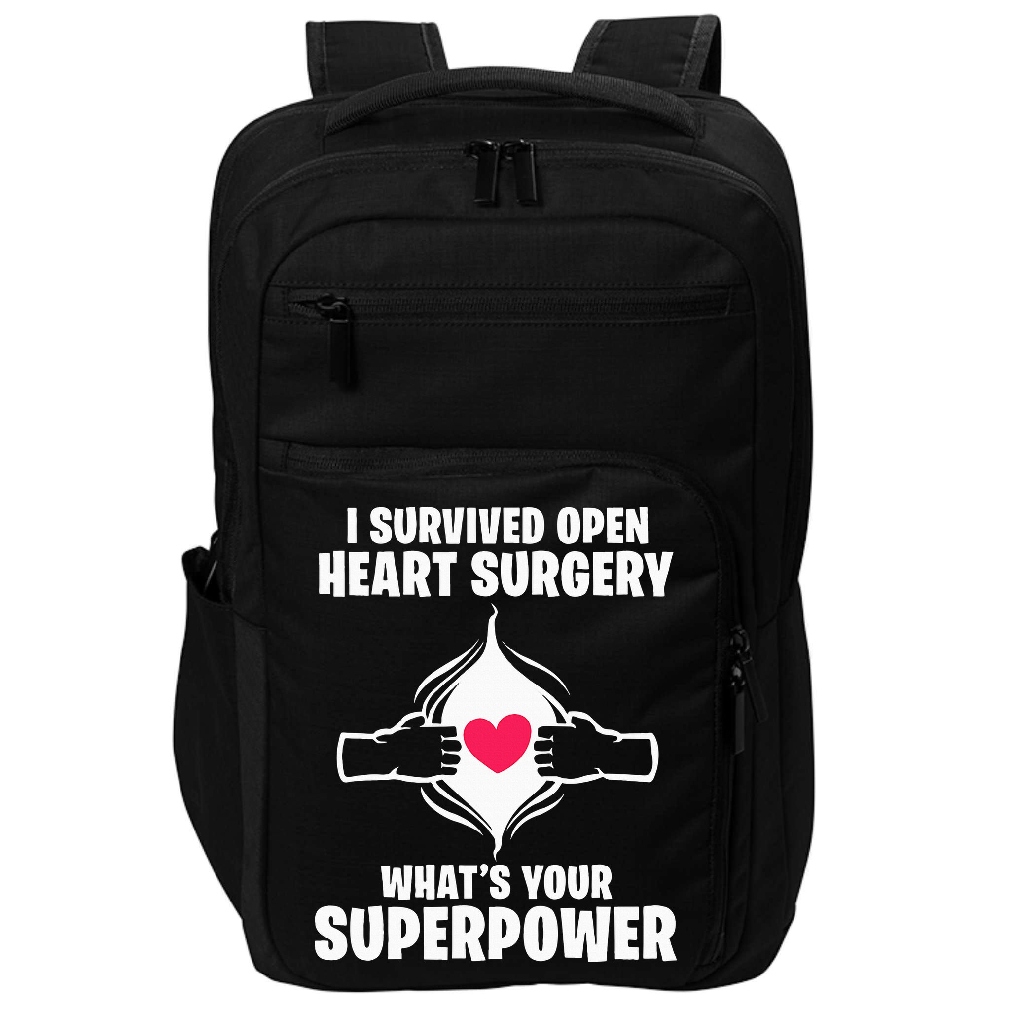 I Survived Open Heart Surgery Bypass Operation Recovery Impact Tech Backpack