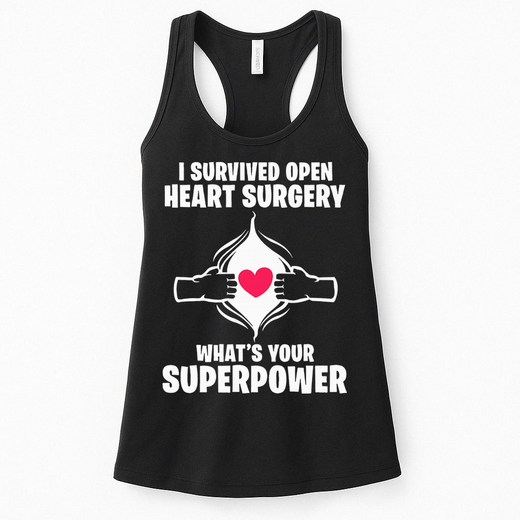 I Survived Open Heart Surgery Bypass Operation Recovery Womens Tank Top