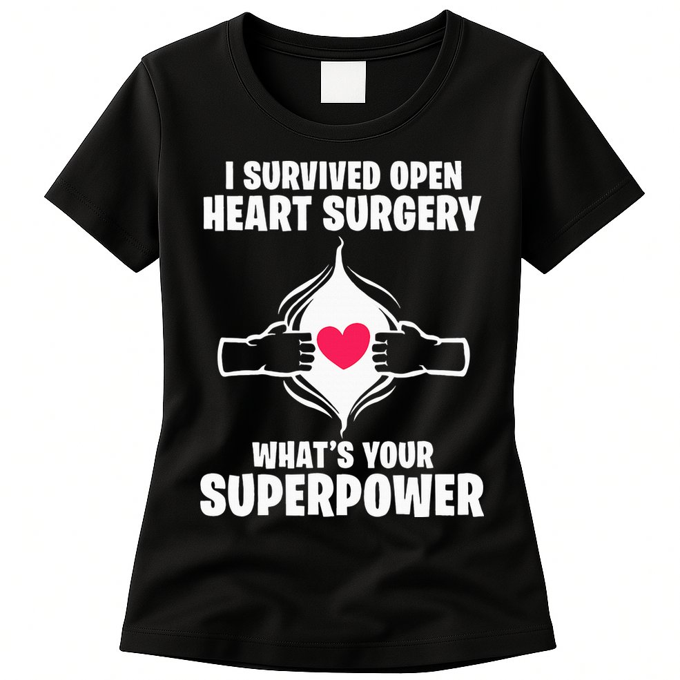 I Survived Open Heart Surgery Bypass Operation Recovery Womens T-Shirt