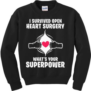 I Survived Open Heart Surgery Bypass Operation Recovery Kids Sweatshirt