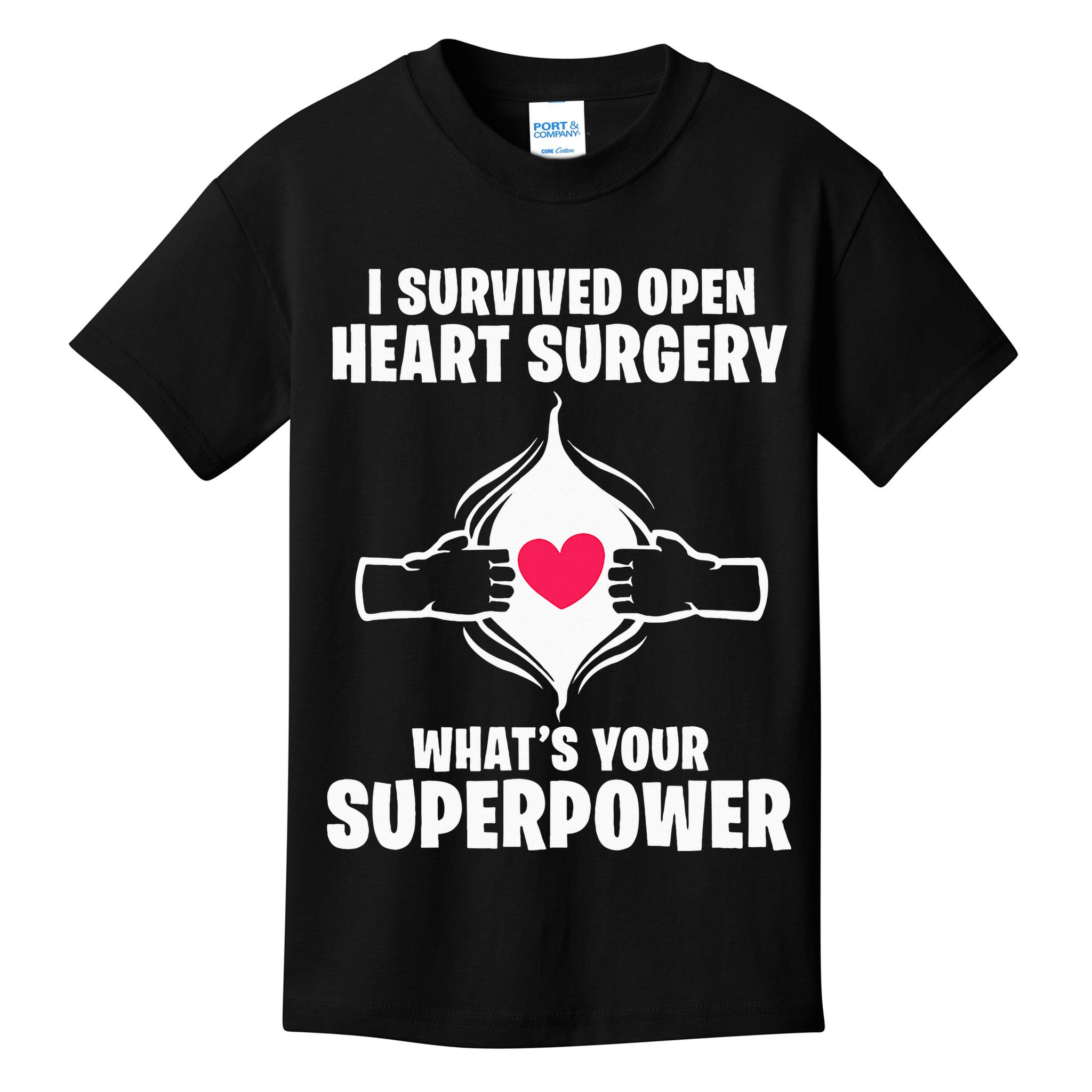 I Survived Open Heart Surgery Bypass Operation Recovery Kids T-Shirt