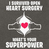 I Survived Open Heart Surgery Bypass Operation Recovery Cotton Canvas Backpack