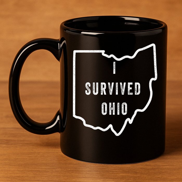 I Survived Ohio Meme 11oz C Handle Ceramic Mug