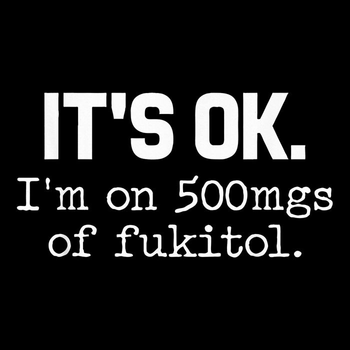 It S Ok I M On 500mg Of Fukitol Funny Sarcasm Stripe Pom Pom Beanie