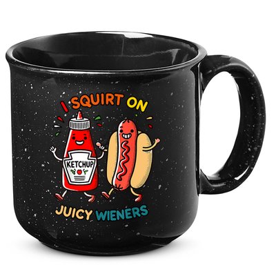 I Squirt On Juicy Wieners Vintage Funny  15oz Campfire Ceramic Mug