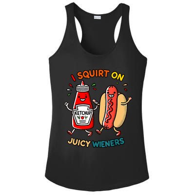 I Squirt On Juicy Wieners Vintage Funny  Ladies PosiCharge Competitor Racerback Tank