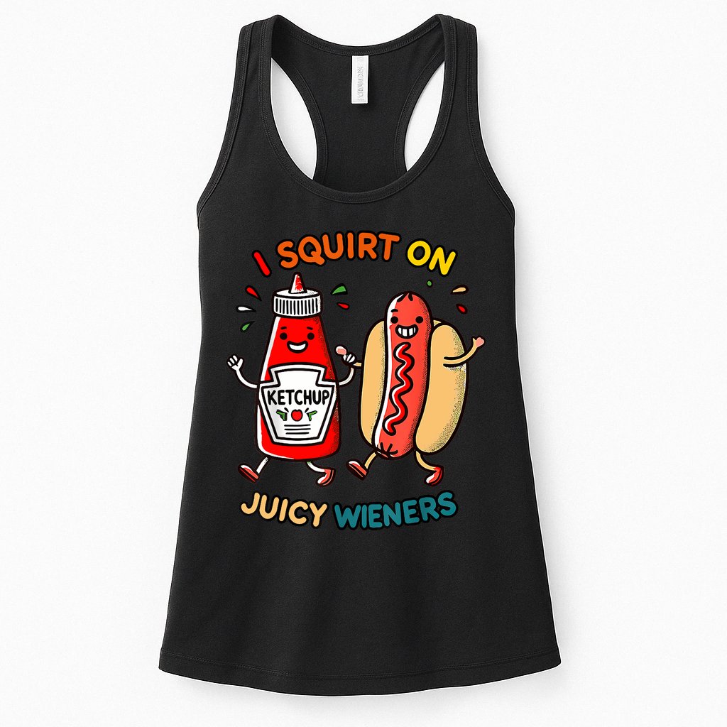 I Squirt On Juicy Wieners Vintage Funny  Womens Tank Top