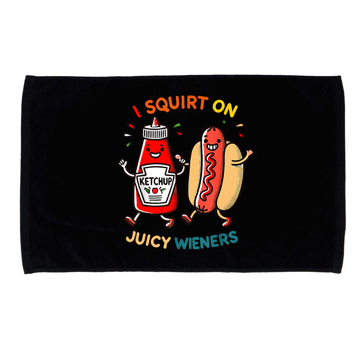 I Squirt On Juicy Wieners Vintage Funny  Microfiber Hand Towel