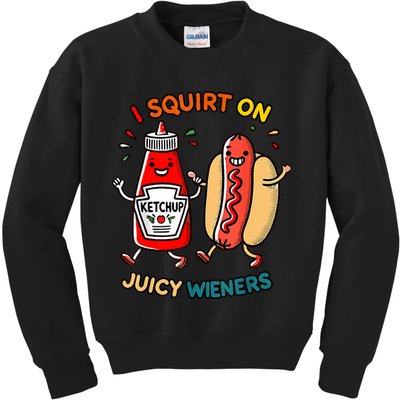 I Squirt On Juicy Wieners Vintage Funny  Kids Sweatshirt
