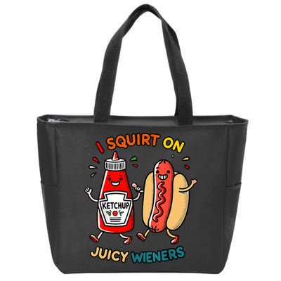 I Squirt On Juicy Wieners Vintage Funny  Zip Tote Bag