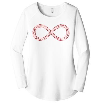 Infinity Symbol Of Hearts Women's Perfect Tri Tunic Long Sleeve Shirt