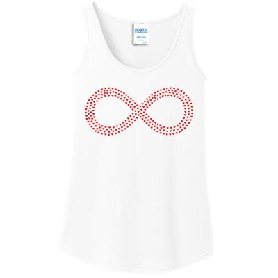 Infinity Symbol Of Hearts Ladies Essential Tank