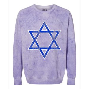 Israel's Star of David Symbol of Israel Colorblast Crewneck Sweatshirt