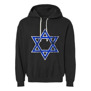 Israel's Star of David Symbol of Israel Garment-Dyed Fleece Hoodie