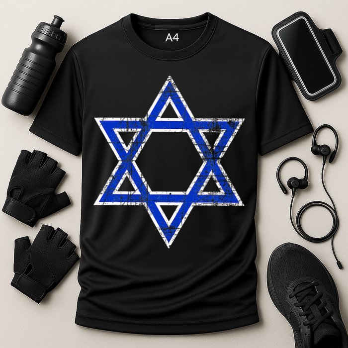 Israel's Star of David Symbol of Israel Cooling Performance Crew T-Shirt
