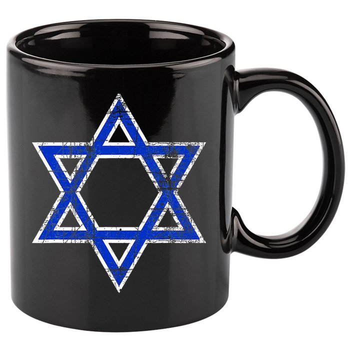 Israel's Star of David Symbol of Israel 11oz C Handle Ceramic Mug