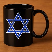 Israel's Star of David Symbol of Israel 11oz C Handle Ceramic Mug