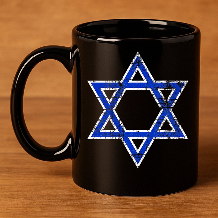 Israel's Star of David Symbol of Israel 11oz C Handle Ceramic Mug