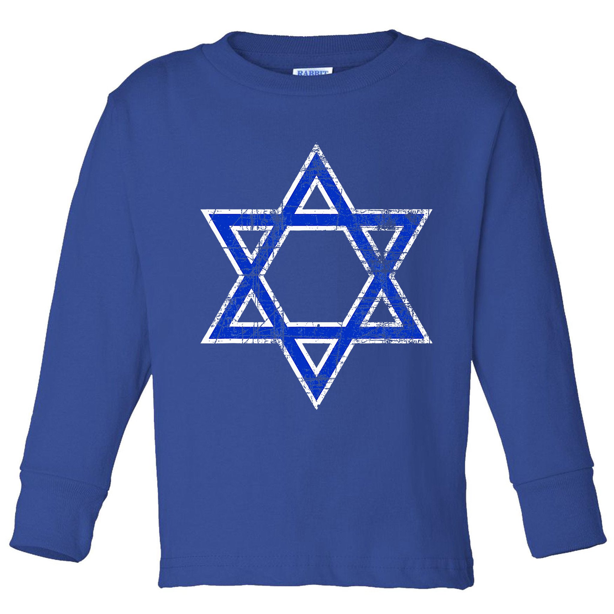 Israel's Star of David Symbol of Israel Toddler Long Sleeve Shirt