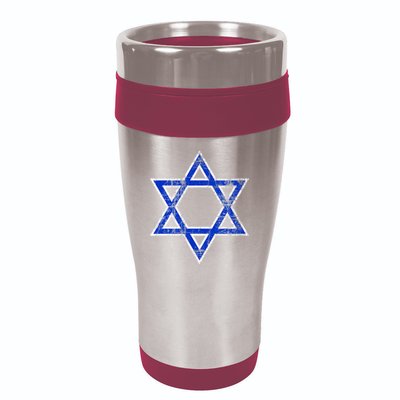 Israel's Star of David Symbol of Israel 16oz Travel Tumbler