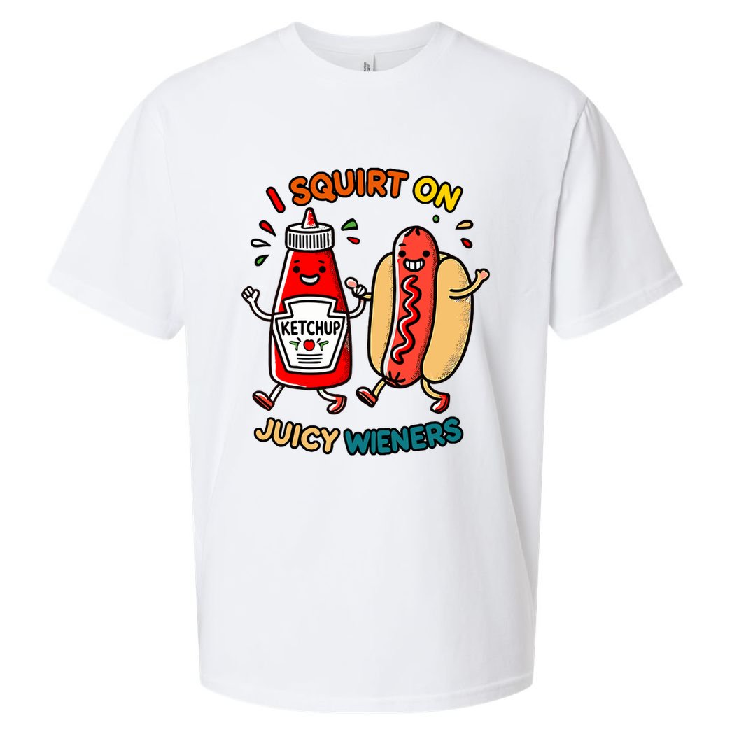 I Squirt On Juicy Wieners Vintage Funny Raglan Baseball Sueded Cloud Jersey T-Shirt
