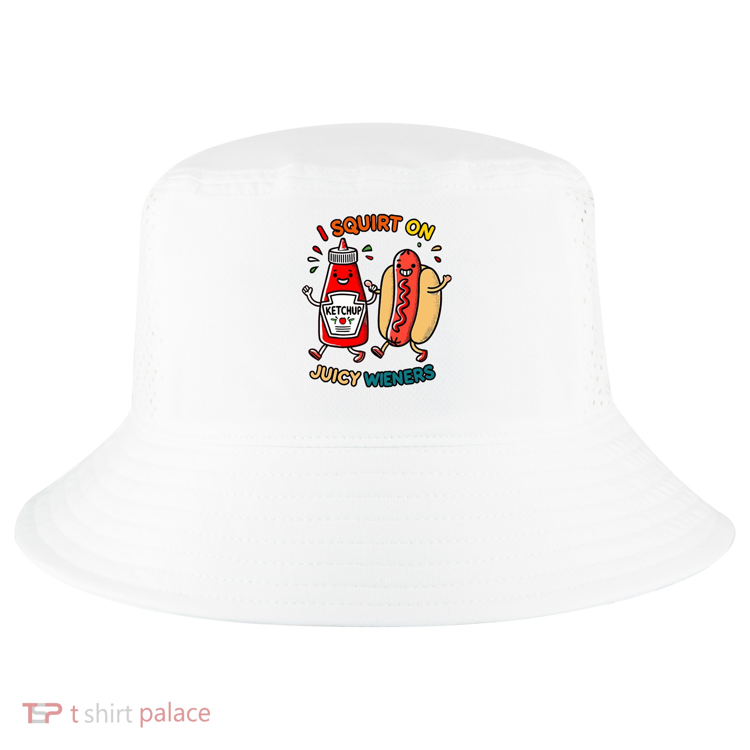 I Squirt On Juicy Wieners Vintage Funny Raglan Baseball Cool Comfort Performance Bucket Hat