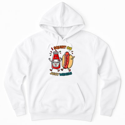 I Squirt On Juicy Wieners Vintage Funny Raglan Baseball Hoodie