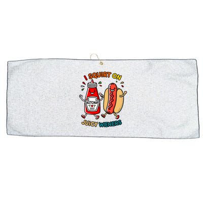 I Squirt On Juicy Wieners Vintage Funny Raglan Baseball Large Microfiber Waffle Golf Towel