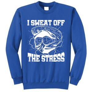 I Sweat Off The Stress Awareness Month Gym Bodybuilder Cool Gift Sweatshirt