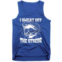 I Sweat Off The Stress Awareness Month Gym Bodybuilder Cool Gift Tank Top