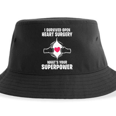 I Survived Open Heart Surgery Bypass Operation Recovery Sustainable Bucket Hat